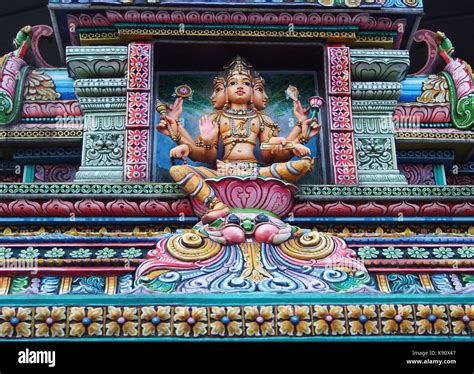 The Colorful Hindu Temple in Bangkok , Thailand, Hindu Art Stock Photo ...