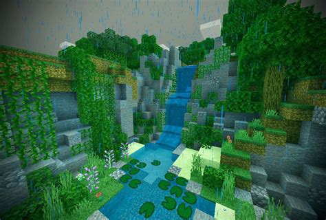 Minecraft Waterfall Cave Nibhtpos