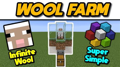 EASIEST Automatic AFK Wool Farm Tutorial Java Bedrock Minecraft 1