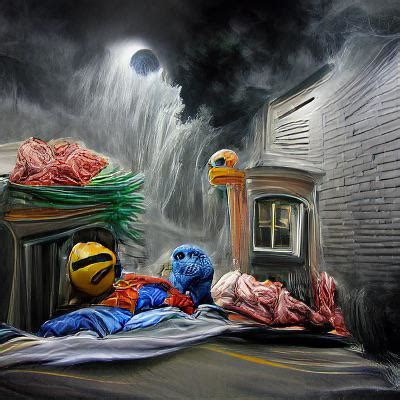 A Nightmare On Sesame Street R Starryai