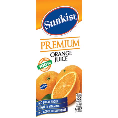 Sunkist Premium Orange Juice L Juices Walter Mart