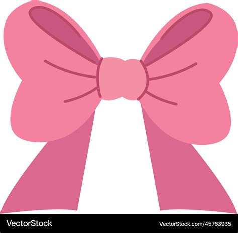 Pink ribbon bow Royalty Free Vector Image - VectorStock