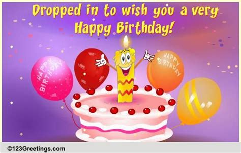 Free Funny Animated Birthday Cards With Music Dropping In A Wish Free