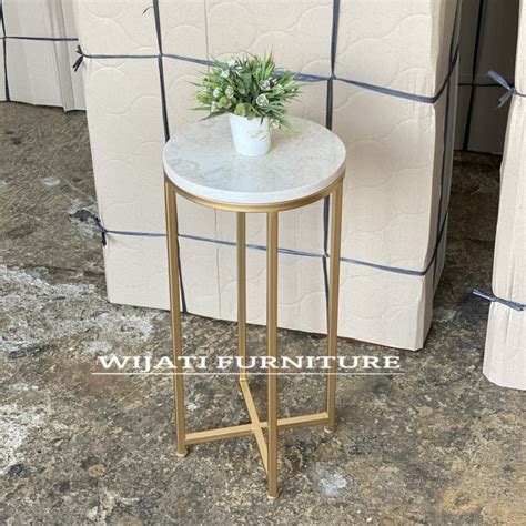 Jual Meja Sudut Marmer Meja Pojok Marmer Besi Side Table Meja Samping