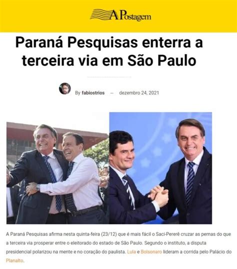 A Postagem Divulga Pesquisa Realizada Pela Paran Pesquisas Paran