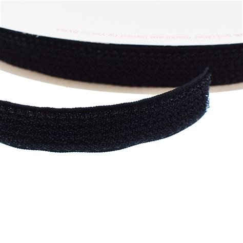 20mm 2 In 1 Snag Free Sew On Hook And Loop Tape Black