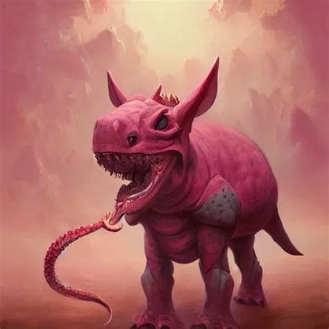 A Cute Pink Triceratops Stuffy Cute And Adorable Stable Diffusion