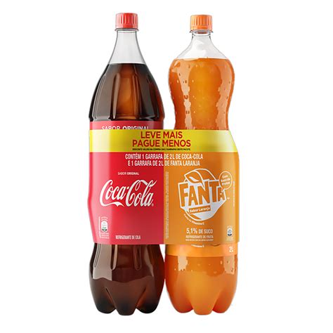 Kit Refrigerante Coca Cola Original Laranja Fanta L Cada Leve Mais