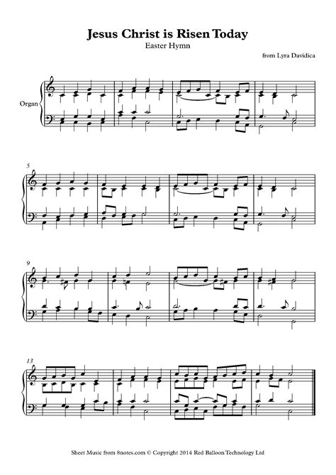 Jesus Christ Is Risen Today Sheet Music For Choir