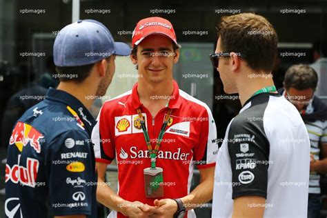 L To R Pierre Gasly FRA Red Bull Racing Test Driver With Esteban