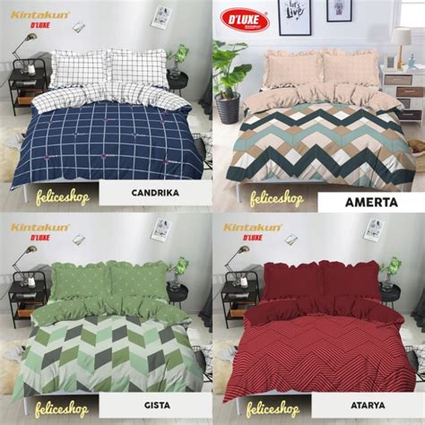 Jual Set Bedcover Kintakun D Luxe Sprei Rumbai King Size Kaki