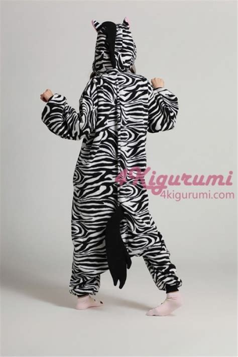 Fleece Zebra Onesie Kigurumi Pajamas