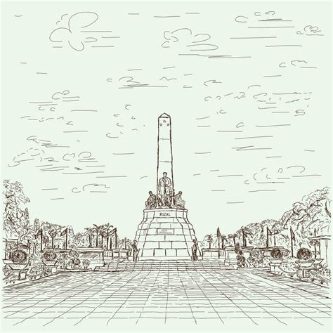 Jose Rizal Monument Clip Art