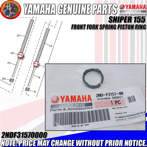 Sniper Front Fork Spring Piston Ring Ygp Genuine Nd F