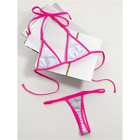 Sexy Halter Extreme Mini Micro Thong Bikini Women Swimwear Two Pieces Bikini Set EBay