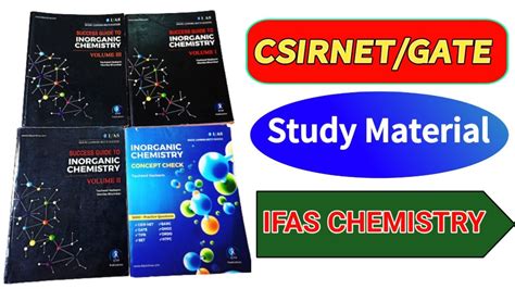 CSIR UGC NET GATE IFAS Inorganic Chemistry Study Material Review