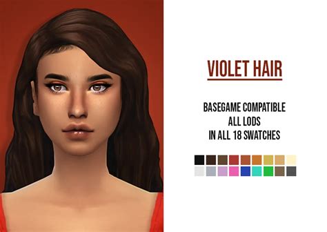 Violet Hair Adults Mysims Mods