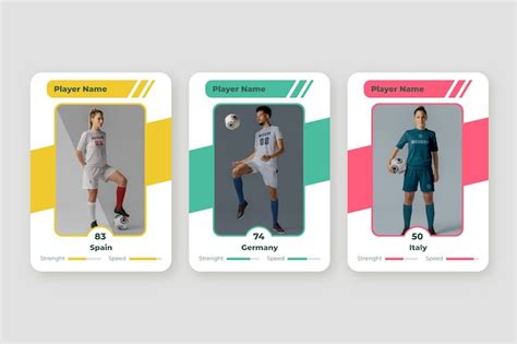 Free Vector | Flat design trading cards set