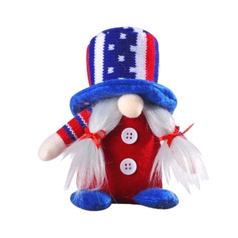 Lksixu Independence Day Faceless Gnomes Doll American Star Stripe