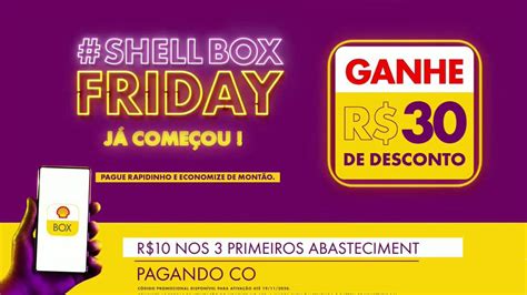 Shell Box Friday escolha quanto quer de desconto no combustível