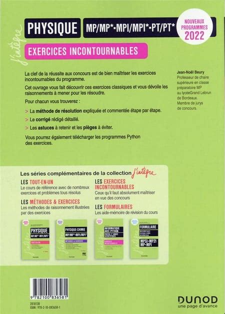 Physique MP MP MPI MPI PT PT Exercices Incontournables 5e