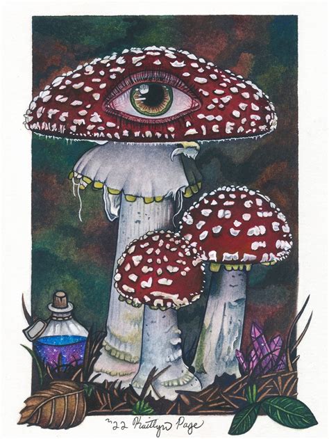 Amanita Muscaria Mushroom Print Kaitlyn Page Online Store Powered