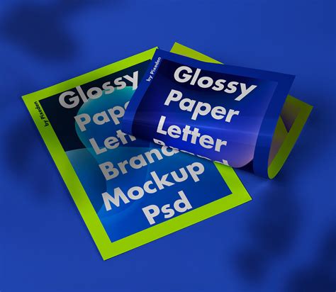 Glossy Letter Psd Paper Brand Mockup Pixeden Club