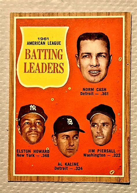 1962 Topps American League Batting Leaders 51 EX NM CONDITION EBay