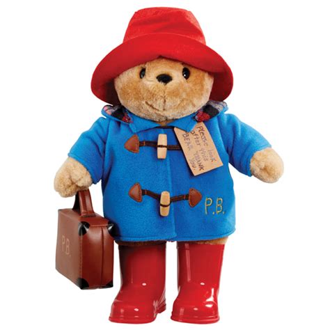 Paddington Bear With Boots Embroidered Coat And Suitcase 34cm