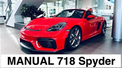 New 2023 Guards Red Porsche 718 Spyder MANUAL Walk Around YouTube