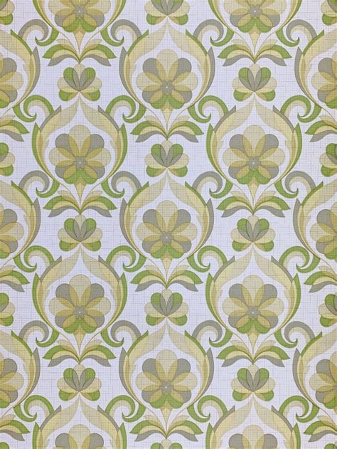 Vintage Wallpapers - Online Shop | Vintage Green Floral Wallpaper