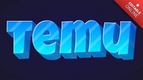 Temu Blue Space 3d Text Effect Generator