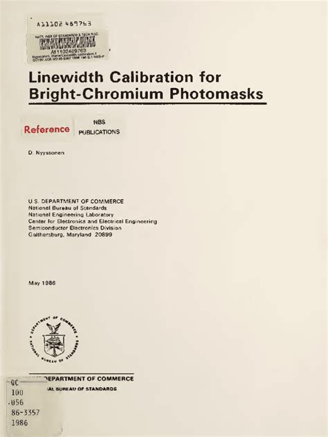 Fillable Online Nvlpubs Nist Linewidth Calibration For Bright Chromium