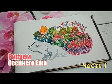 Как нарисовать осеннего ежа Часть 1 - YouTube