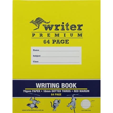 Writer Premium Writing Book 64pg 18mm dotted thirds + margin - School Locker