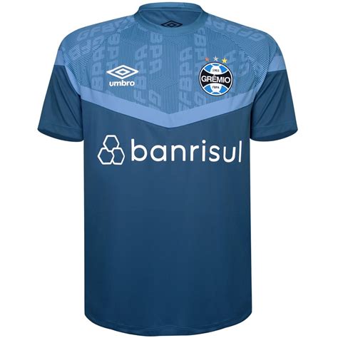 Camisa Umbro Grêmio Treino 2023 Masculino 1103712 Marinho Branco