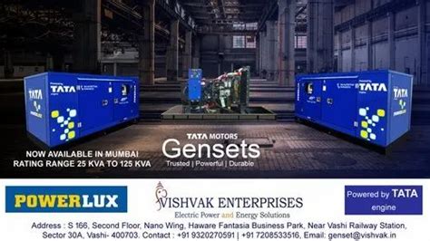 125 Kva Tata Silent Diesel Generator 3 Phase At ₹ 635000piece In Navi