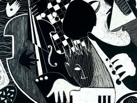 Art in black and white | Jazz art, Art wallpaper, Blues music art