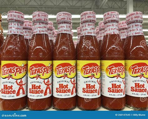Grocery Store Texas Pete Hot Sauce Small Bottles Editorial Image Image Of Isolated Store