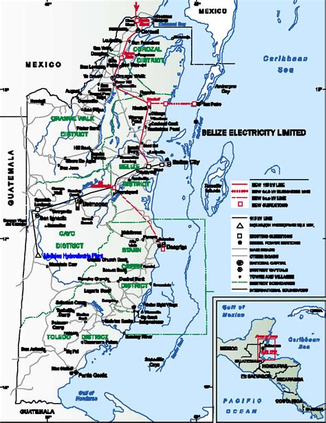 Map of Belize Electricity Grid - Belize - National Energy Grids - Library - GENI - Global Energy ...