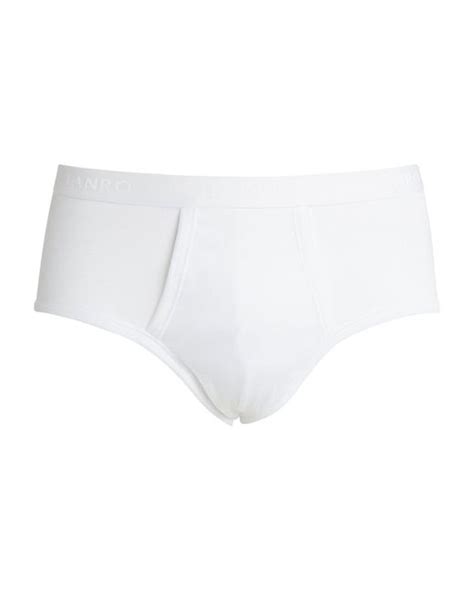 Hanro Mercerised Cotton Briefs In White For Men Lyst