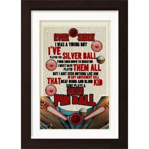 The Who Pinball Wizard Song Lyric Print on Upcycled Vintage Dictionary ...