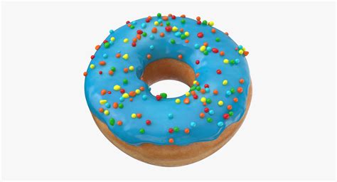 3d Donut Blue Model Turbosquid 1180303