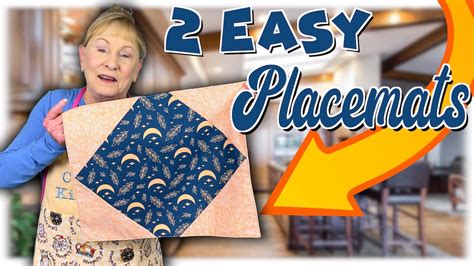 2 Easy Placemats Beginners Project The Sewing Room Channel Youtube