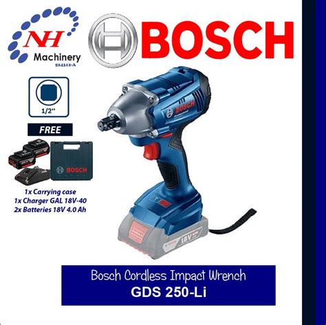 Bosch Cordless Impact Wrench Gds 250 Li Ngee Hin Machinery