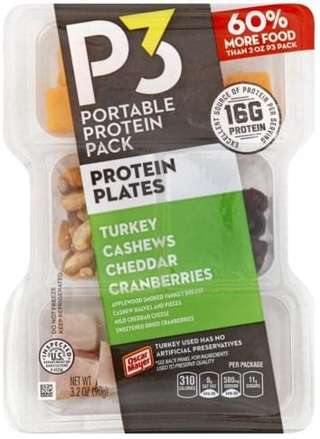 P3 Portable Protein Plates Protein Pack 3 2 Oz Nutrition