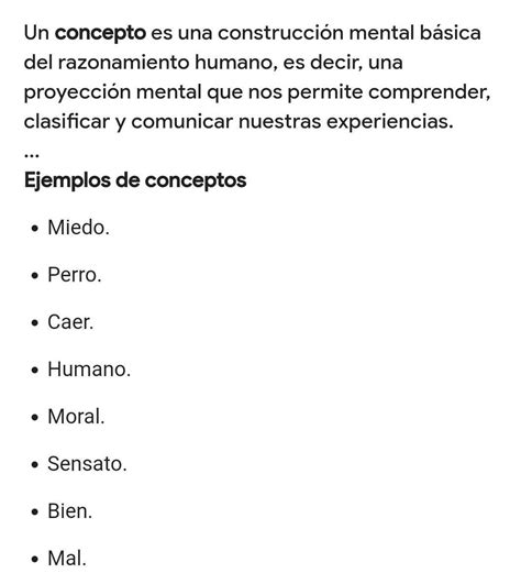 5 Ejemplos De Concepto Brainly Lat