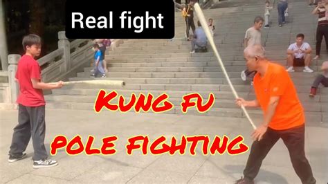 Real Kung Fu Fight Ep Classic Long Pole Fight Fighting Kungfu