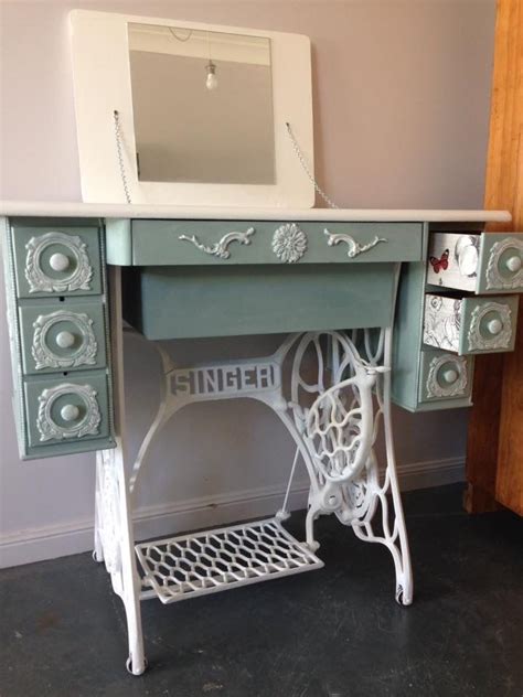 Repurposed Singer Sewing Machine Into A Beautiful Vanity Artofit