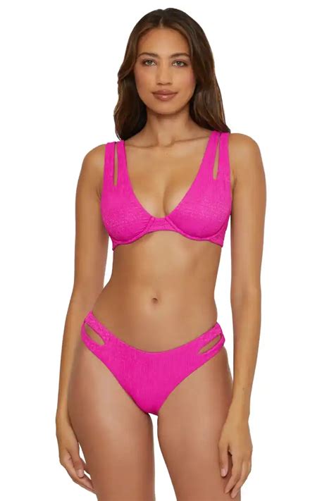 Becca By Rebecca Virtue Dahlia Underwire Bikini Top In Vivid Pink Best